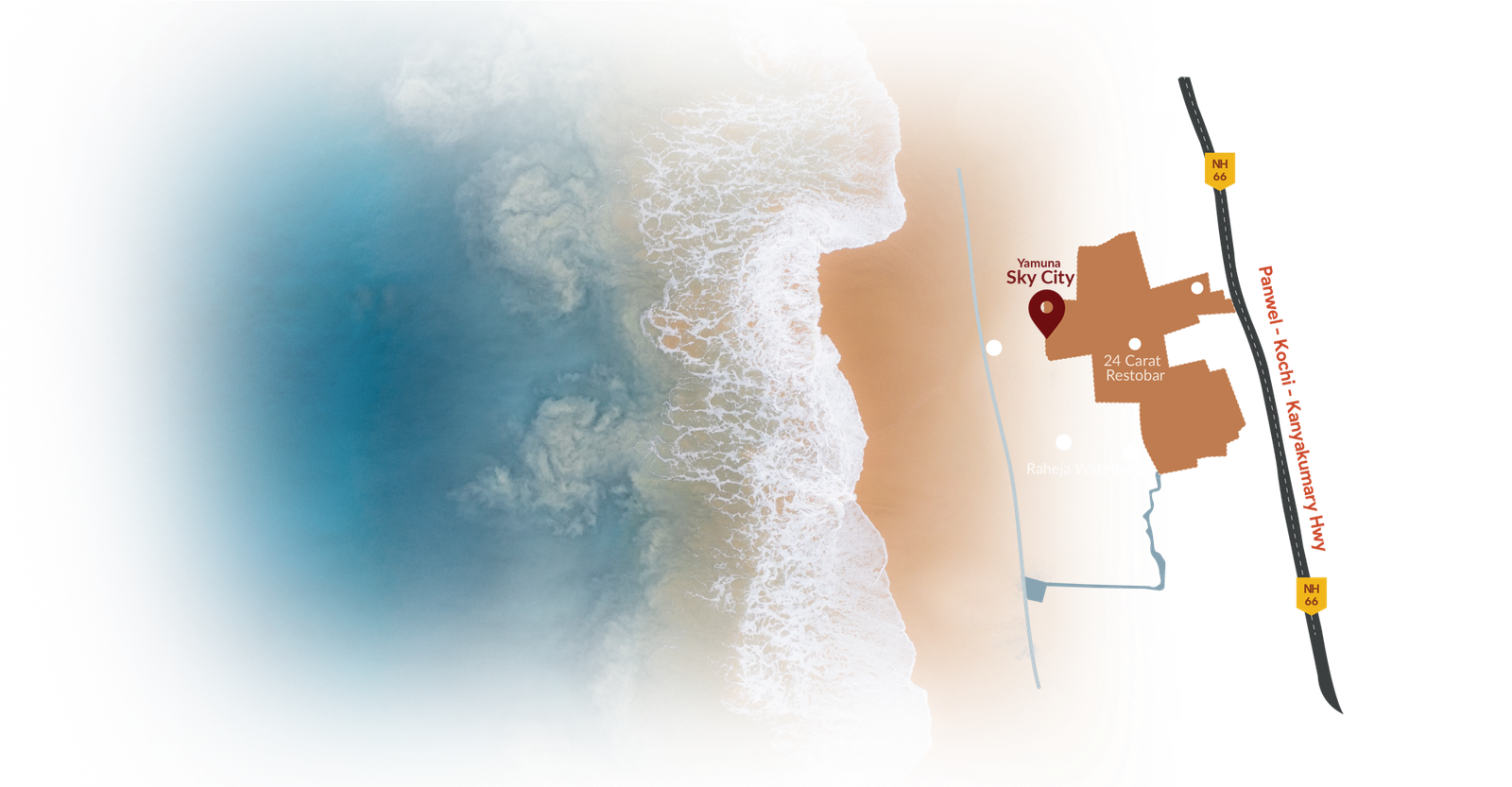 Yamuna Sky City Location Map